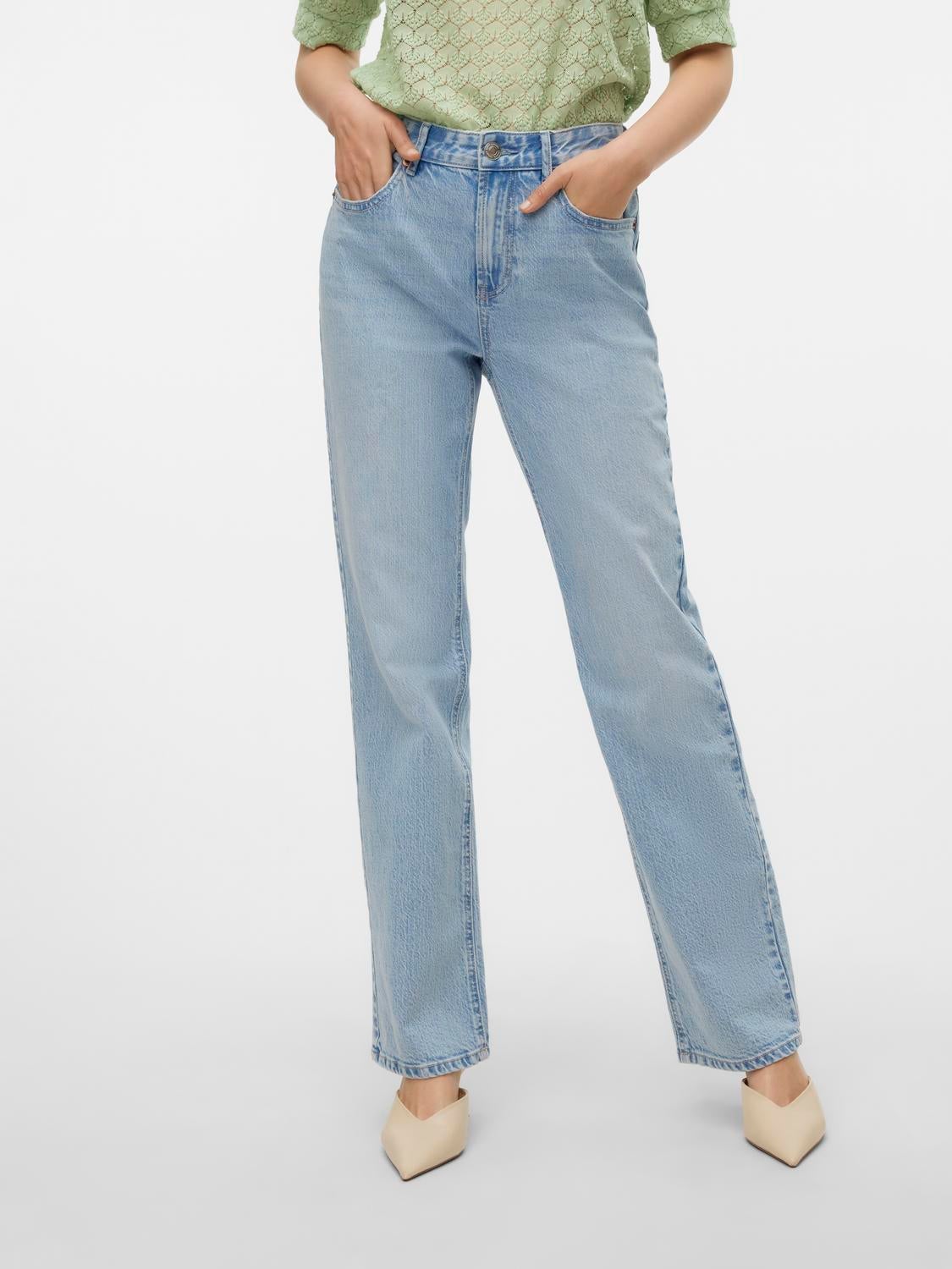 VMTESSA Hohe Taille Gerade geschnitten Jeans