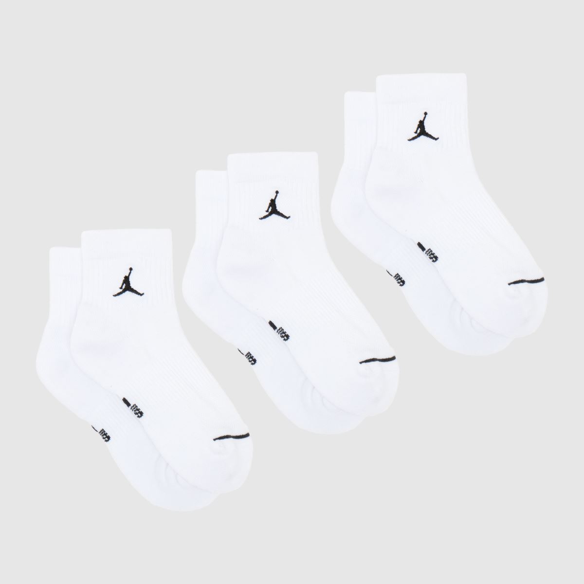Nike Jordan vita och svarta ankelstrumpor 3-pack