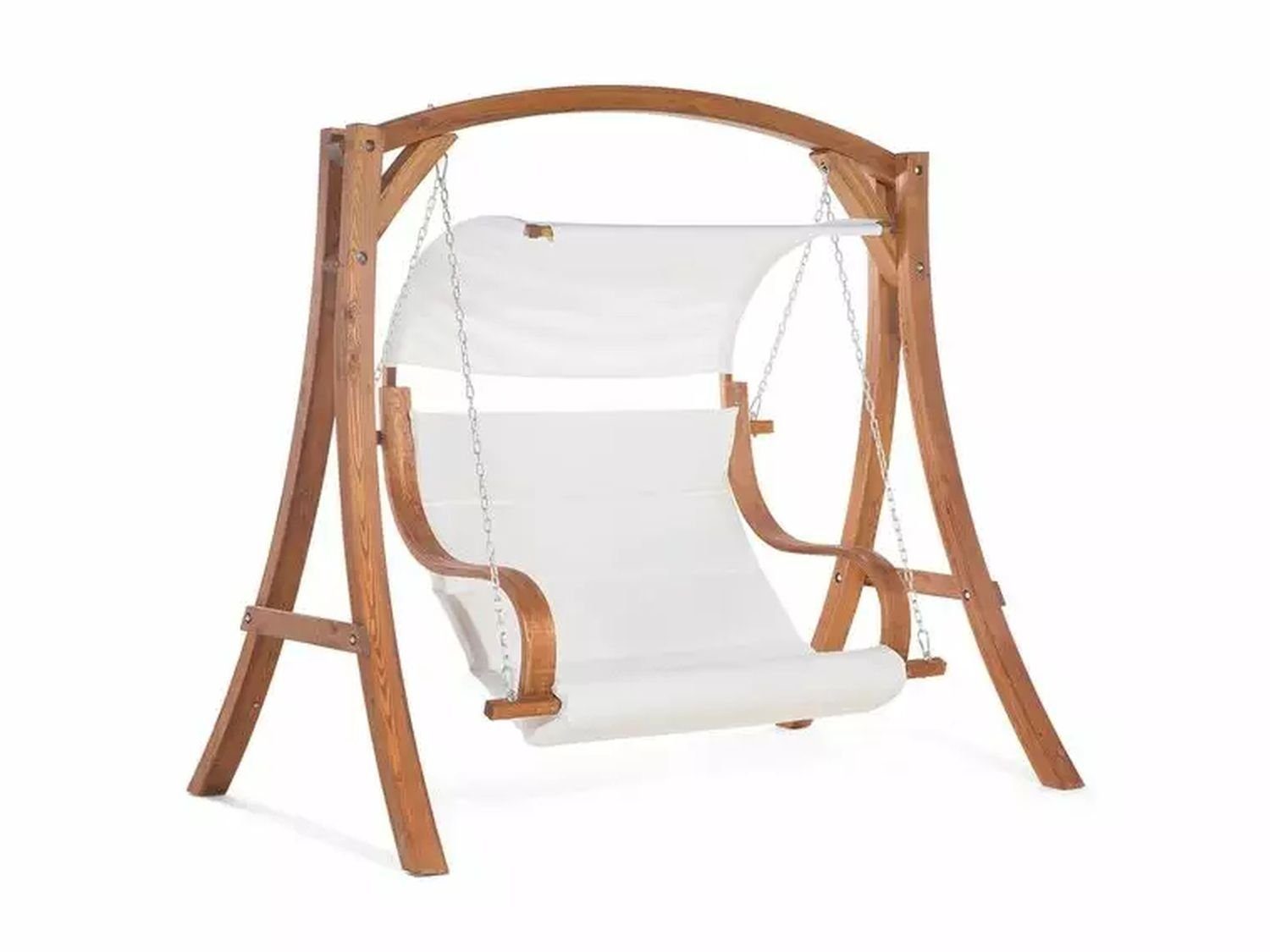 PureHaven Hollywoodschaukel Cabrera für 3 Personen 195x105x192 cm aus Lärchenholz, 3-Sitzer