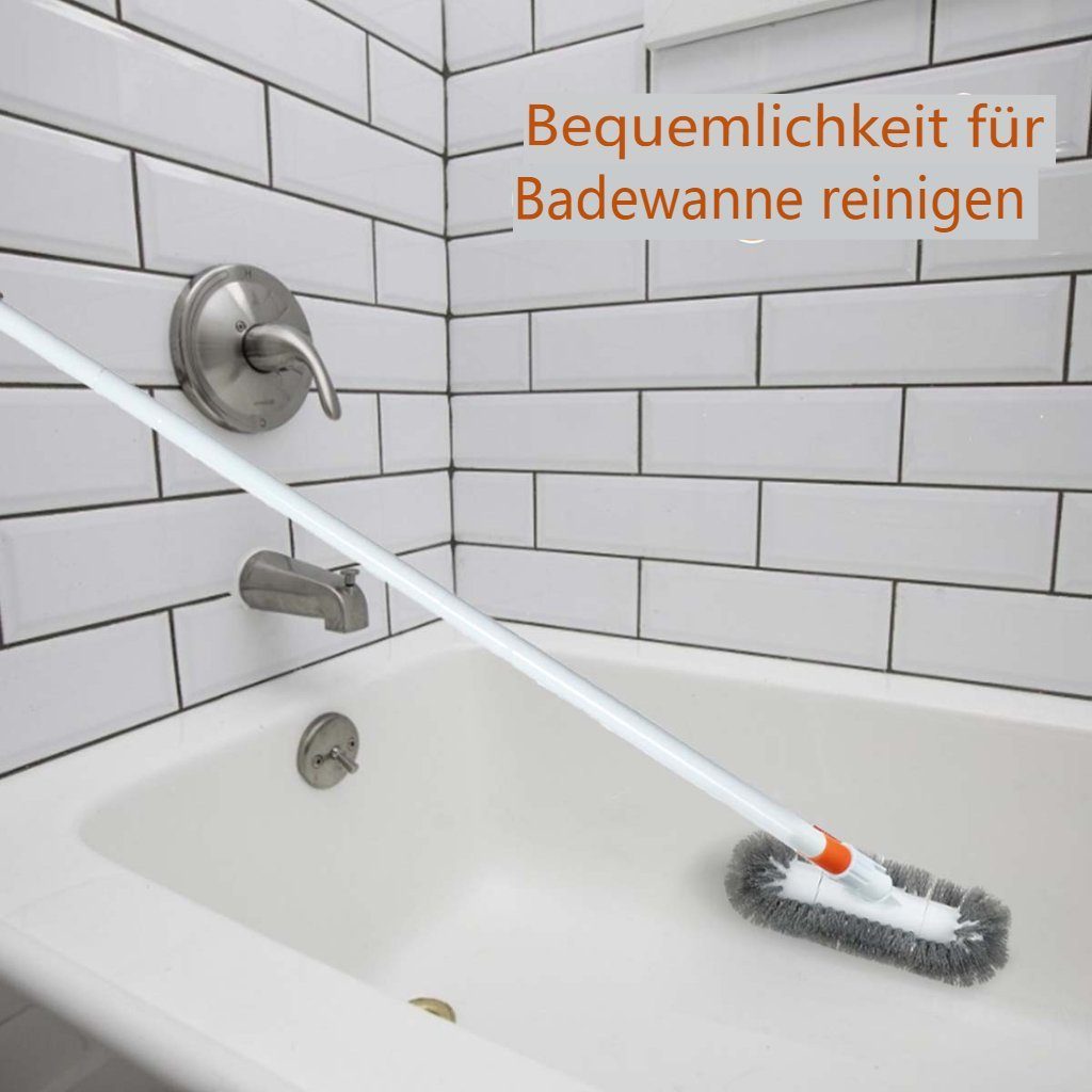 MAEREX Fensterreiniger, Teleskop Reinigungsbürste Bodenwischer 92-144cm,180° drehbar