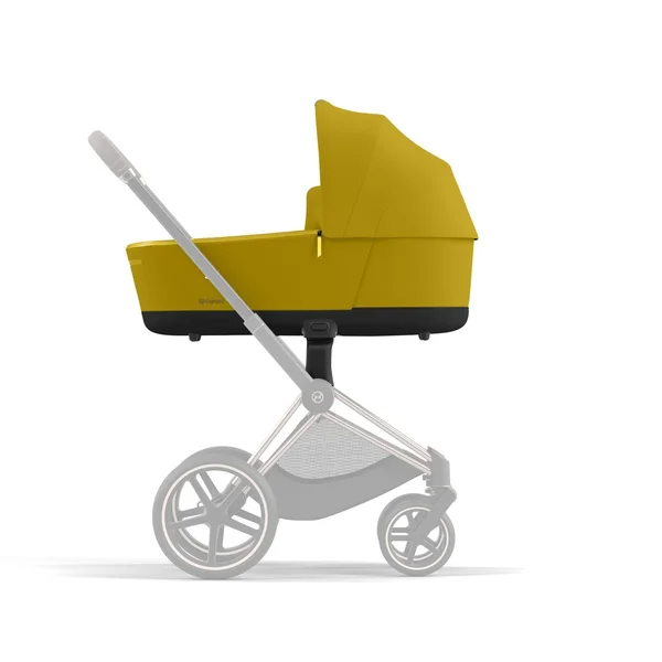 Cybex Priam V4 stroller set mustard yellow, frame chrome black