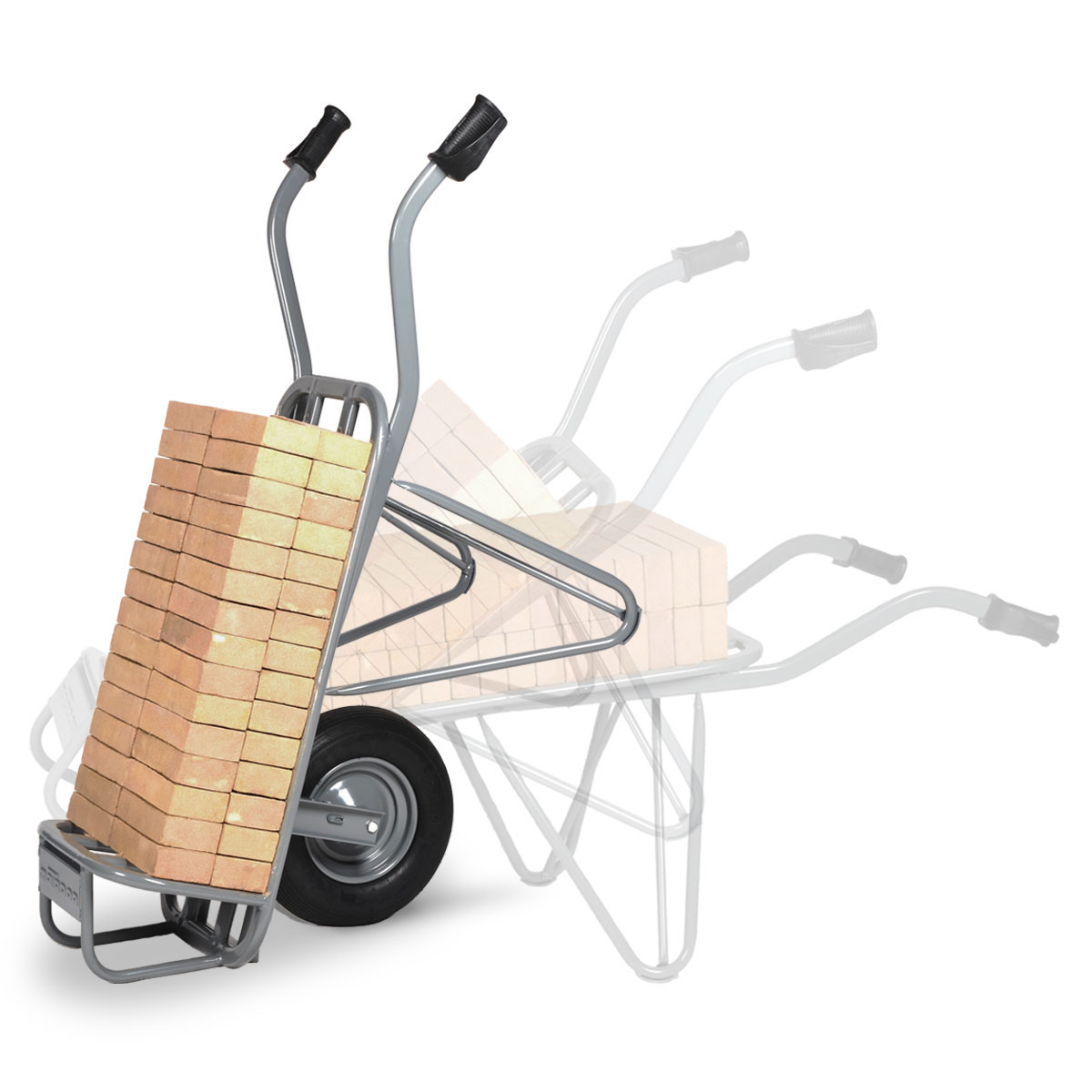 Roabă Matador 13553 pentru piatră, capacitate 250 kg - 16 kg
