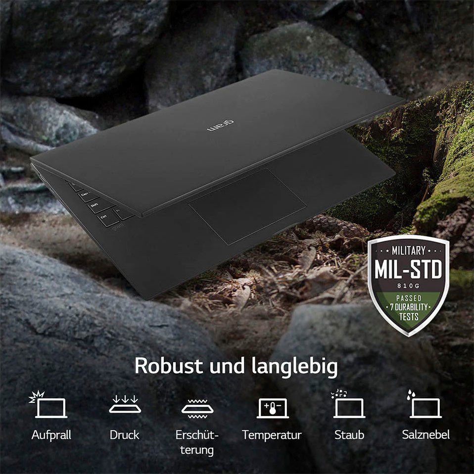 LG 17Z90Q-G.AA78G Notebook (43,18 cm/17 Zoll, Intel Core i7 1260P, Iris Xe Graphics, 1000 GB SSD)