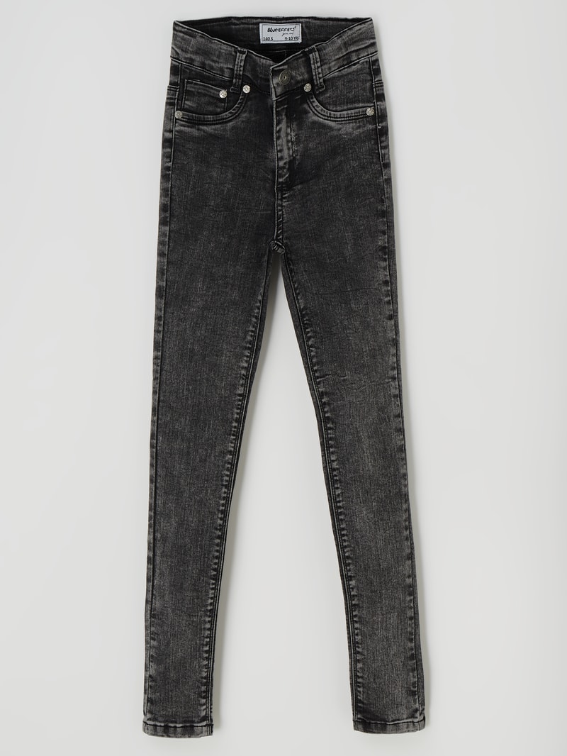 Slim Fit High Waist Jeans mit Stretch-Anteil in schwarz