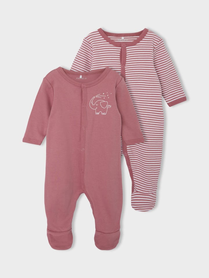 name it 2er Pack Schlafanzug Kleiner Elefant in Rosa günstig kaufen