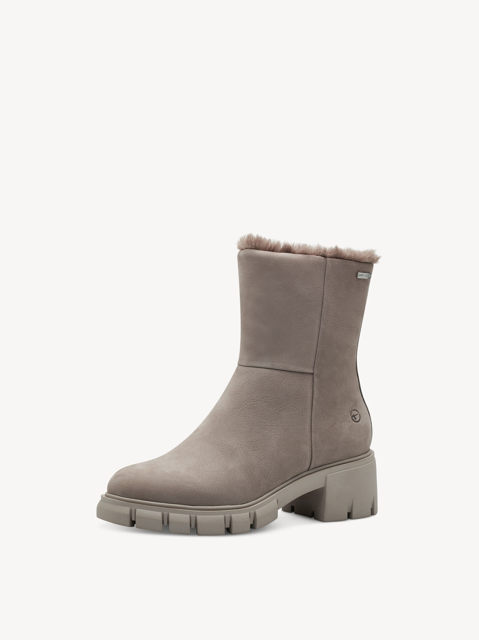 Bottine en cuir - beige doublure chaude