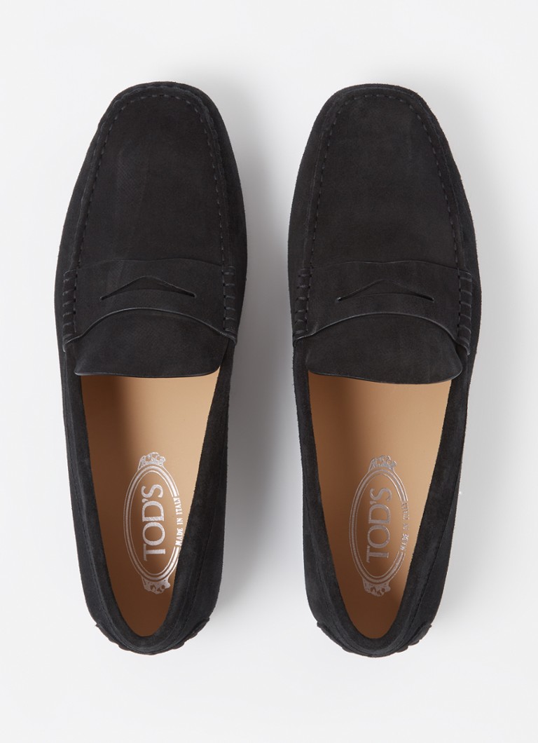 Tods Mocassino Gomma loafer i kalve semsket skinn