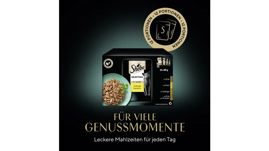 SHEBA® Selection in Sauce Geflügel Variation Portionsbeutel 1020 g