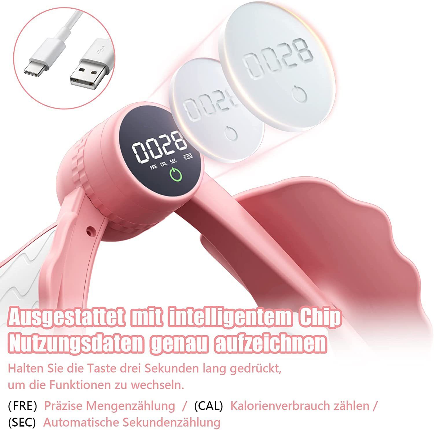 GelldG Multitrainer Oberschenkeltrainer Beckenbodentrainer für Frauen