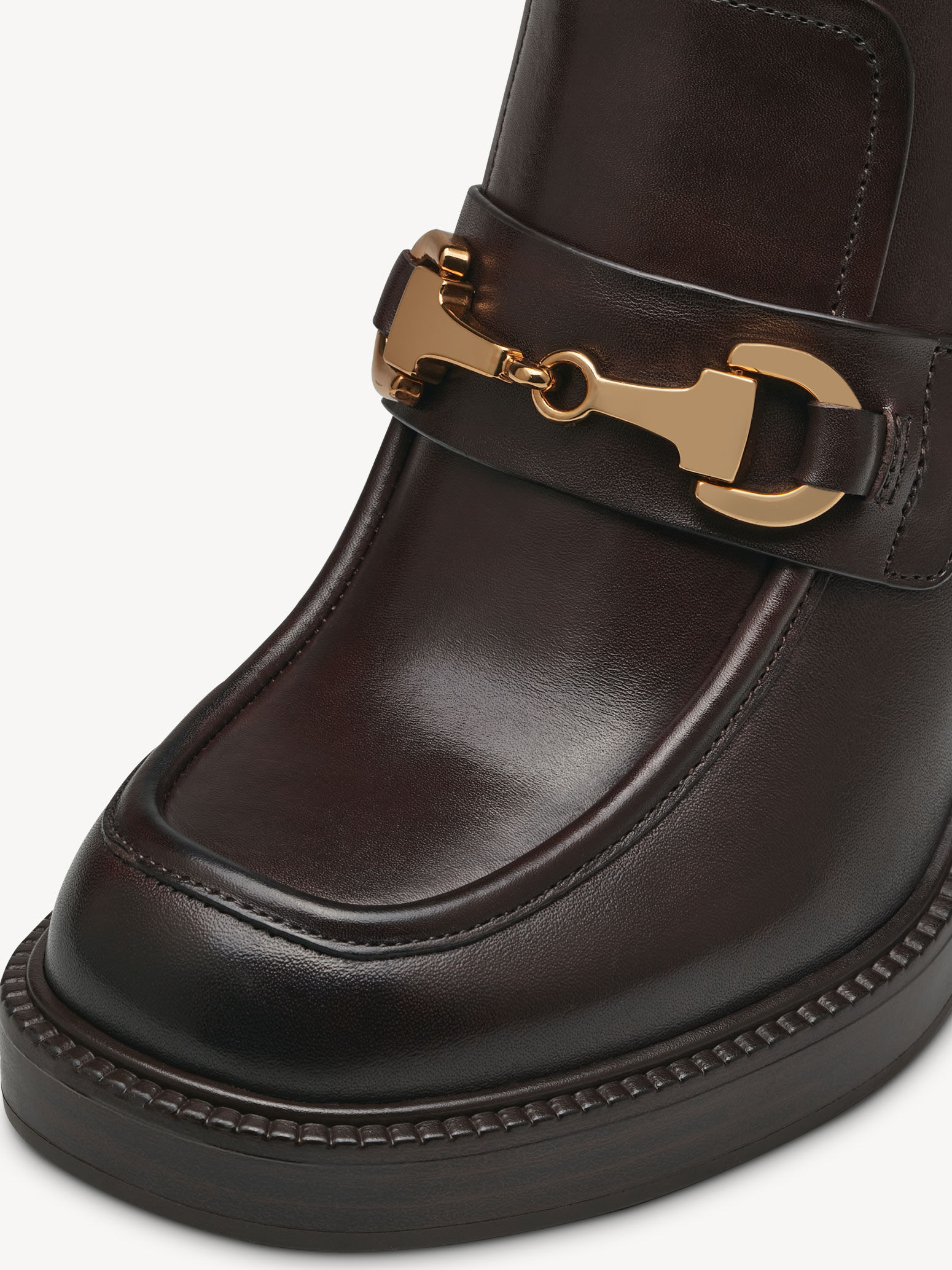 Bottine en cuir - marron