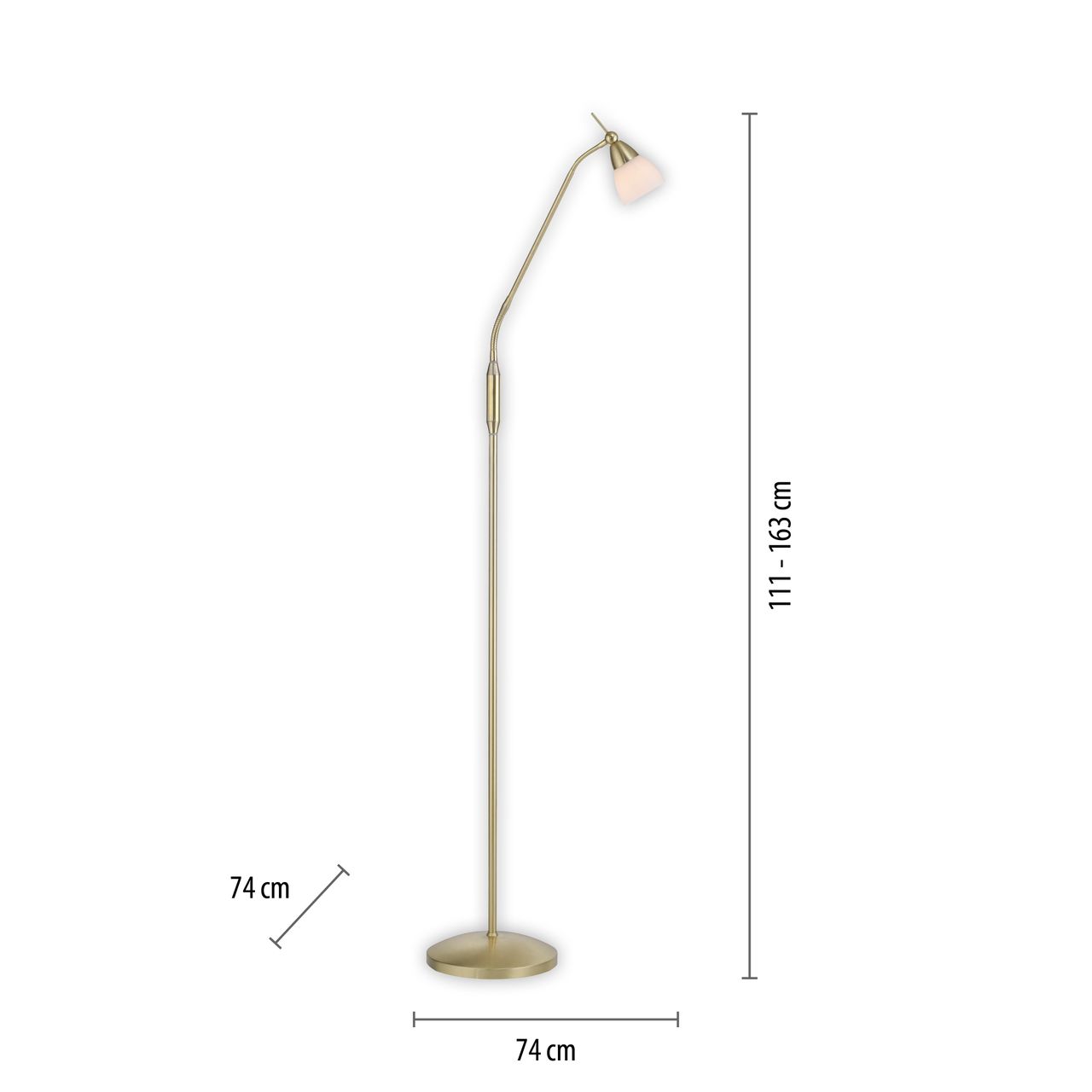 Paul Neuhaus LED Stehleuchte PINO, 1xG9/2,60Watt, 3000 Kelvin, IP20, Messing matt