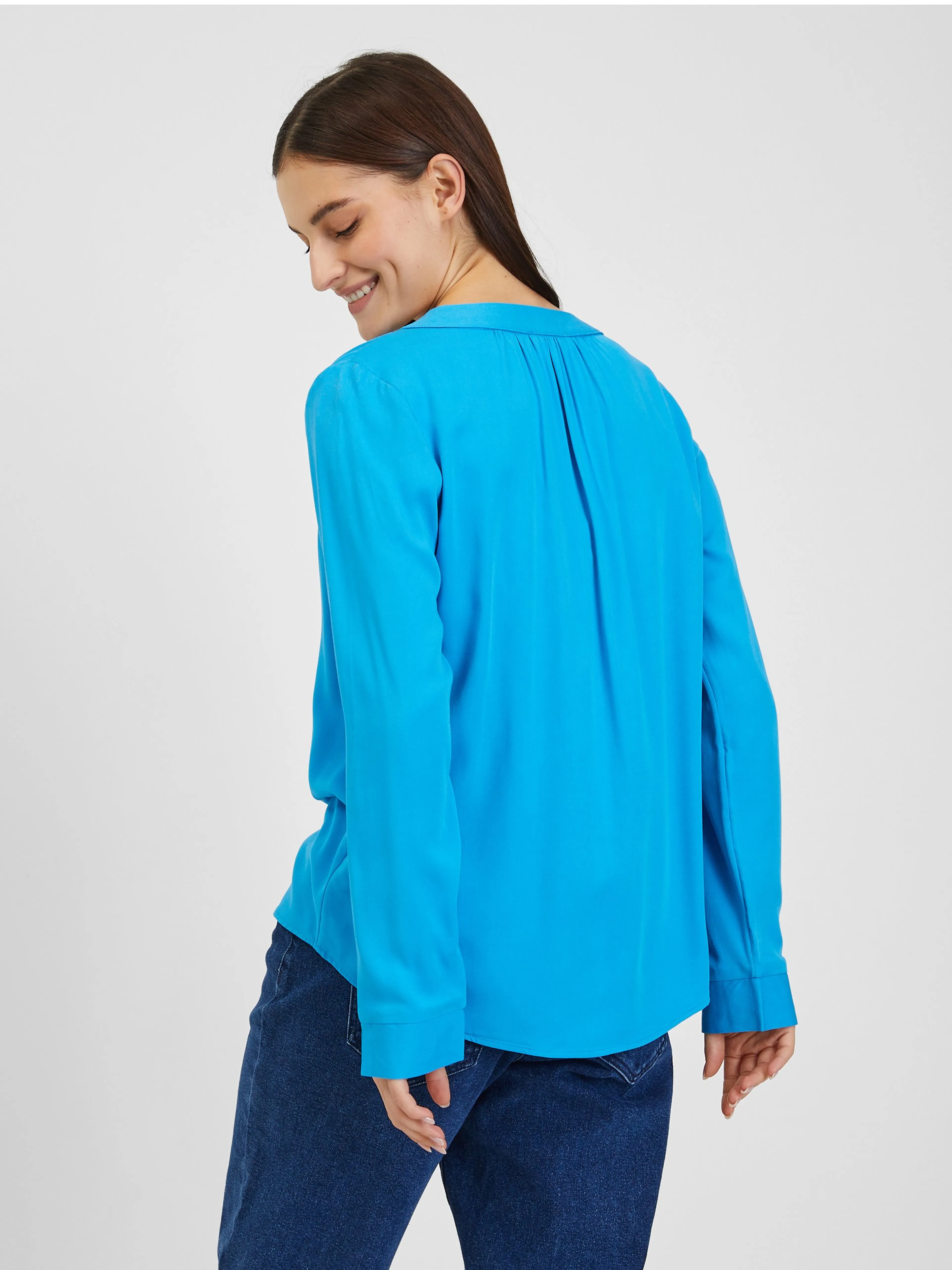 Blaue Bluse ORSAY