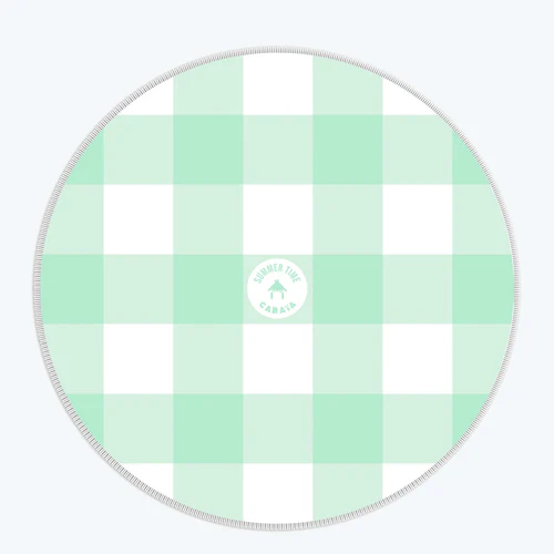 Serviette round Negril Beach vert