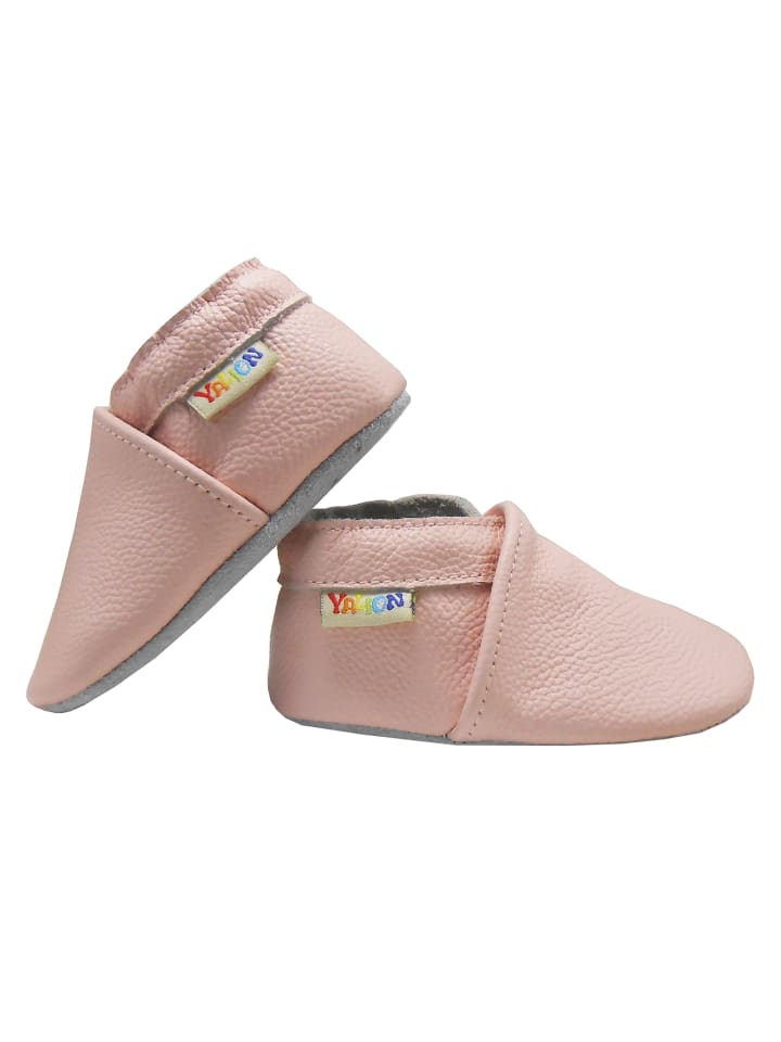 Yalion Leder-Krabbelschuhe in Pink günstig kaufen