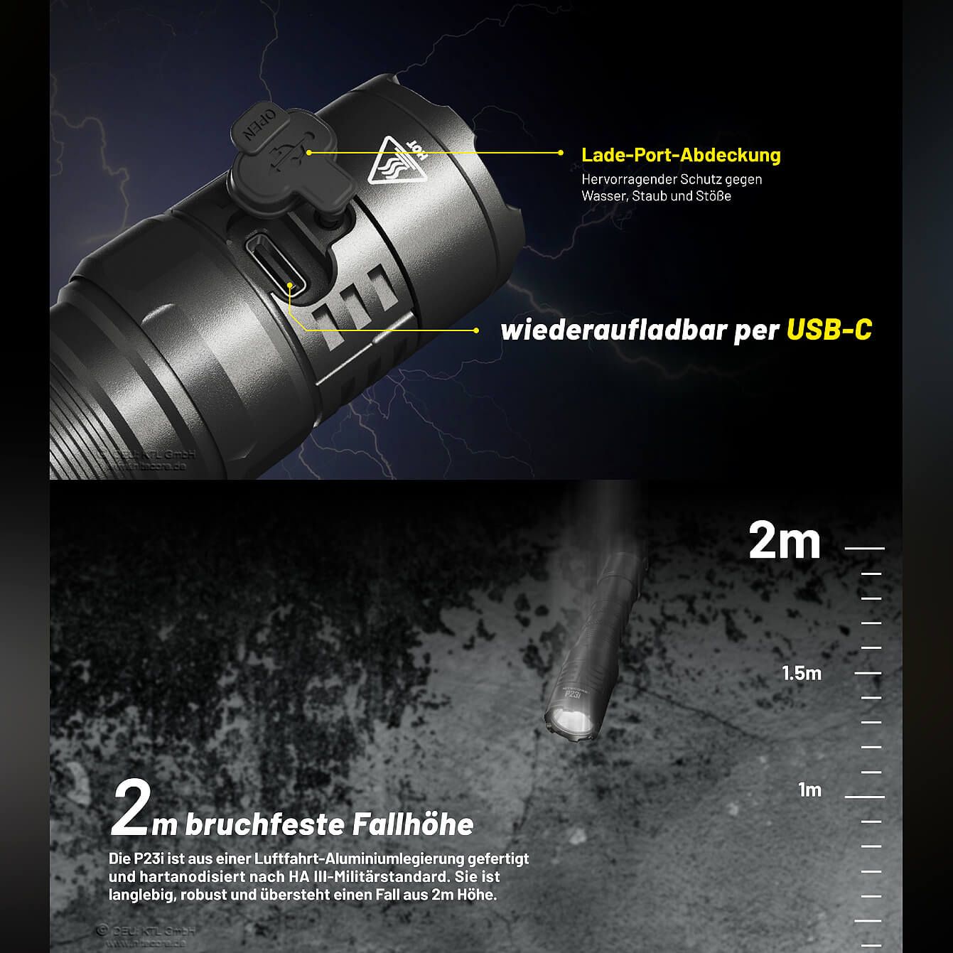 Tactical LED Taschenlampe P23i