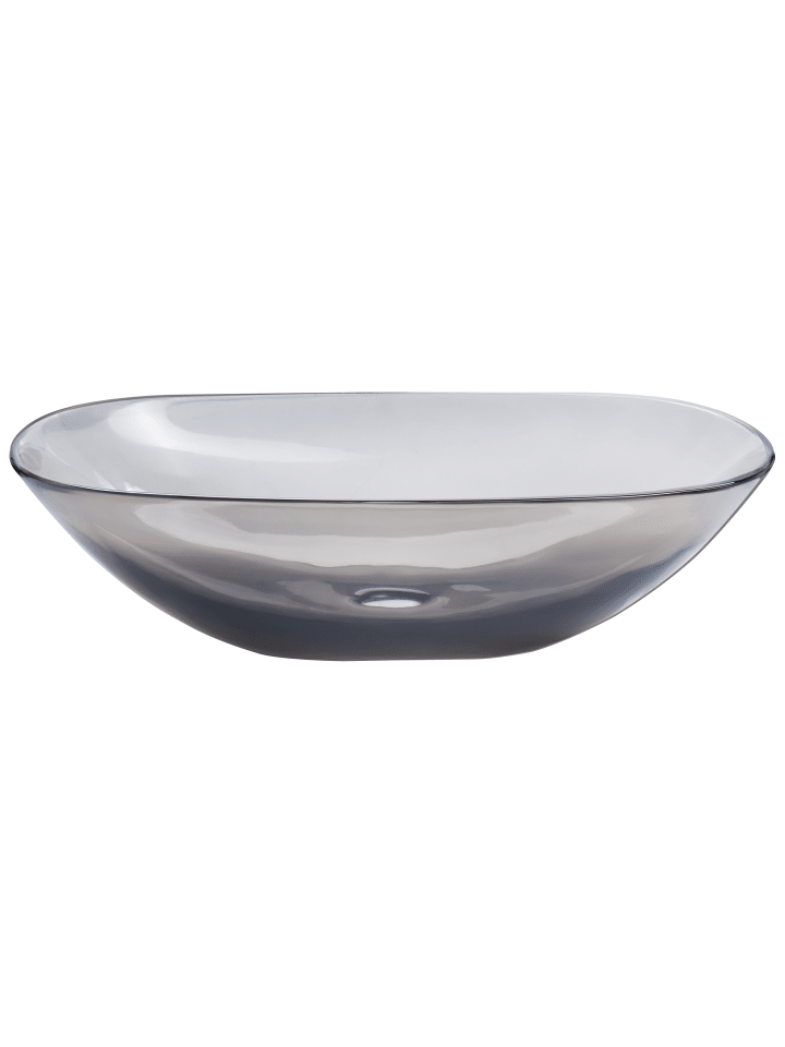Beliani Waschbecken MOENGO in Transparent/Schwarz - (W) 54 x (H) 15 x (L) 36 cm günstig kaufen onesize
