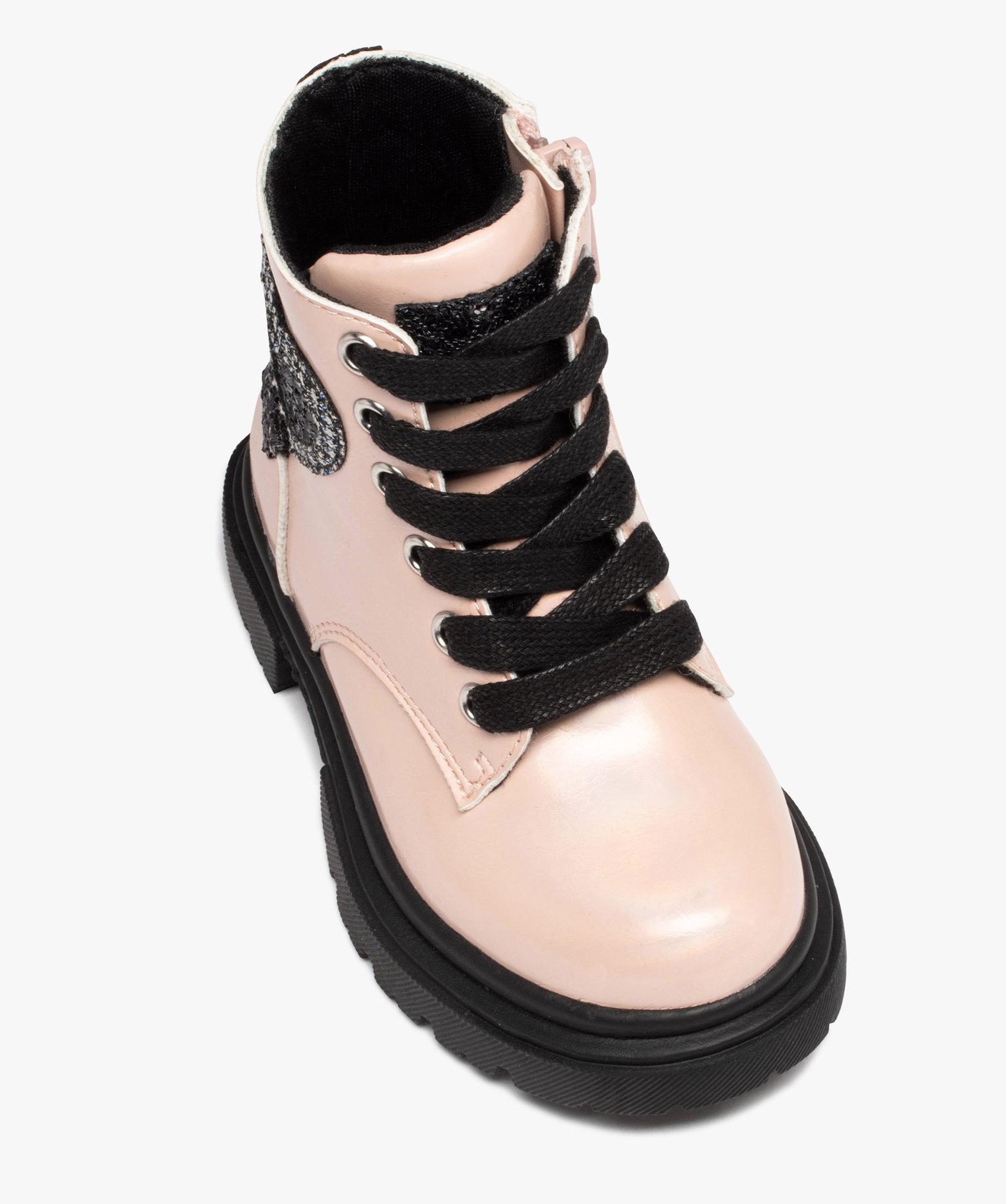 Boots fille irisés avec détails pailletés sur semelle cra... rose | GEMO