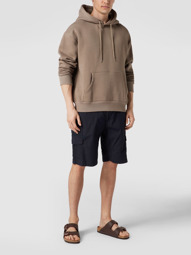 Slim Fit Cargo-Shorts mit Label-Stitching in marineblau