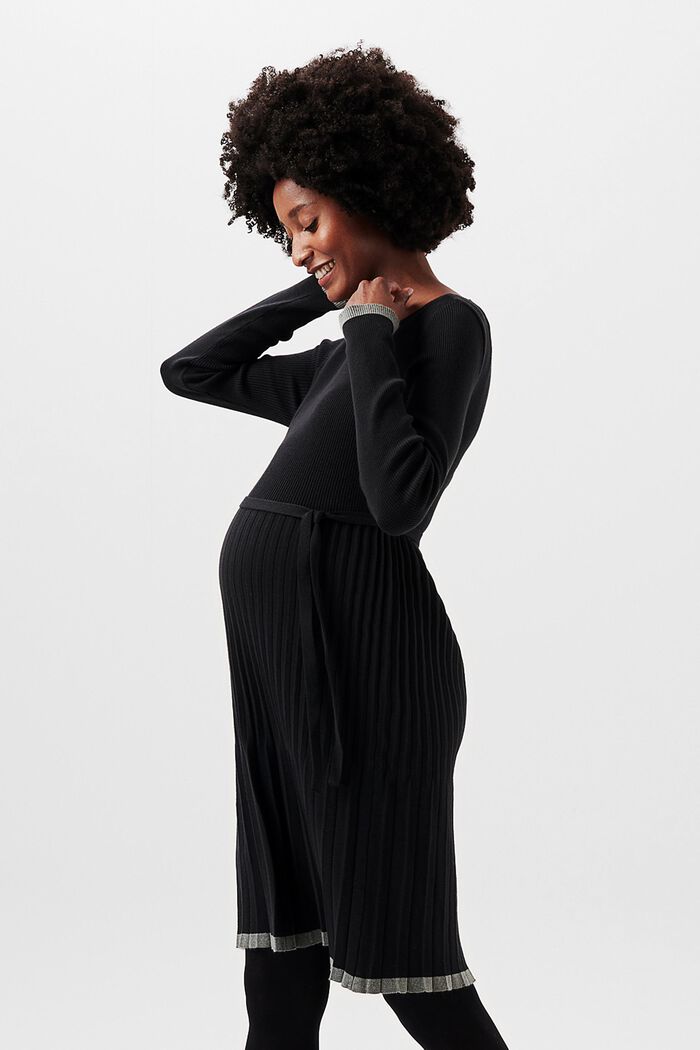 Plissiertes Strickkleid, Bio-Baumwolle
