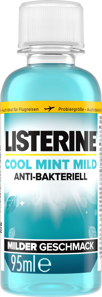 Mundspülung Cool Mint milder Geschmack Reisegröße, 95 ml