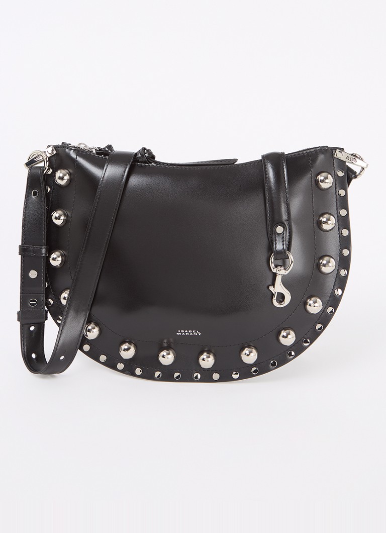 Isabel Marant Kanao-Ga leather shoulder bag with detachable shoulder strap and studs