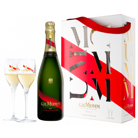 CHAMPAGNE MUMM CORDON ROUGE - COFFRET 2 FLUTES