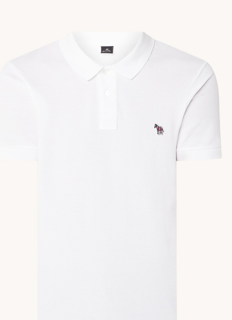 PS Paul Smith pieguļoša polo krekls ar izšuvumu no logotipa