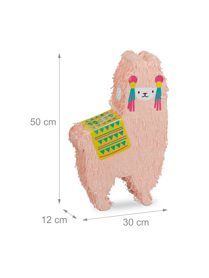 relaxdays Pinata Lama in Lachsfarben günstig kaufen onesize