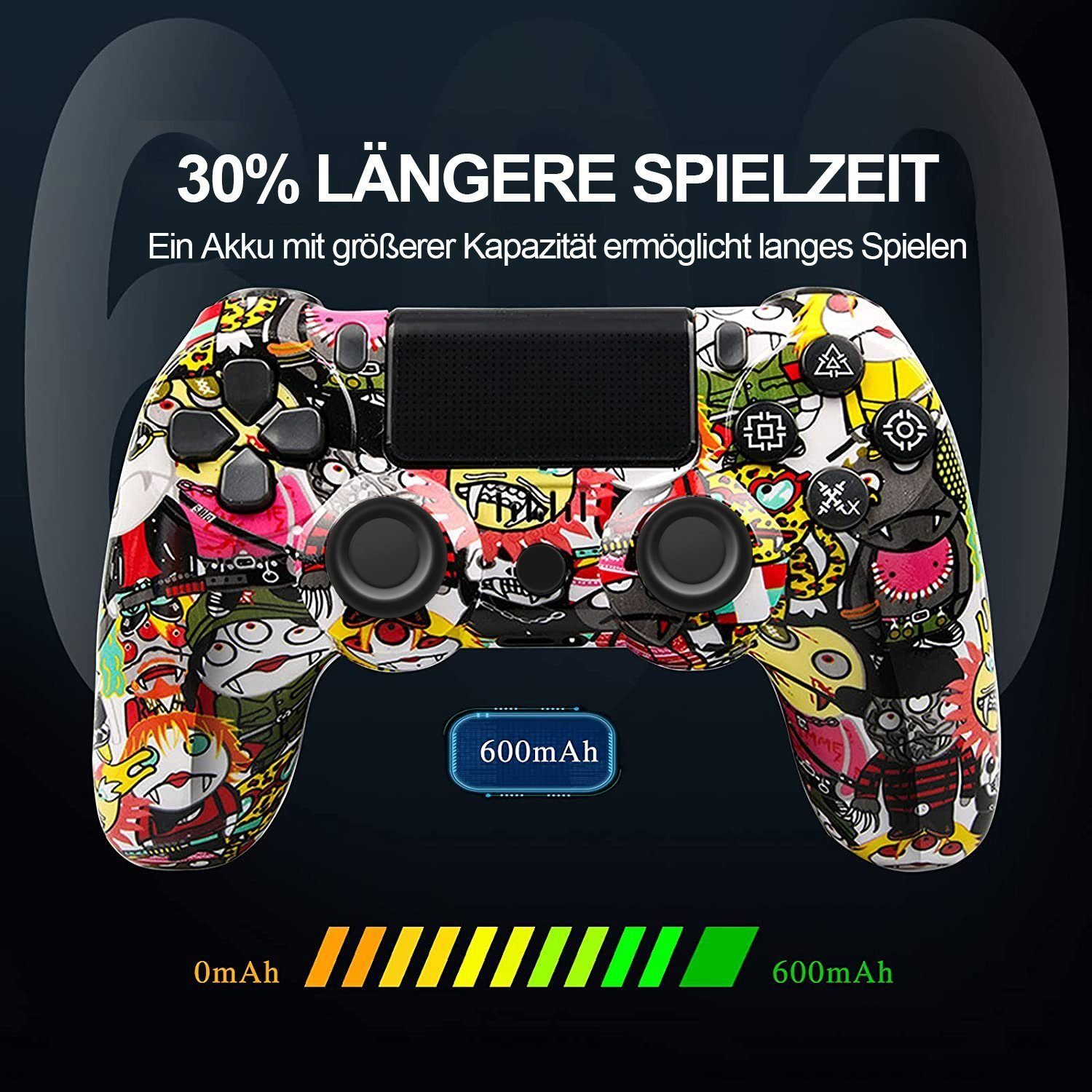 Tadow Wireless Gamepad, Controller, für PS4, Bluetooth PlayStation 4-Controller