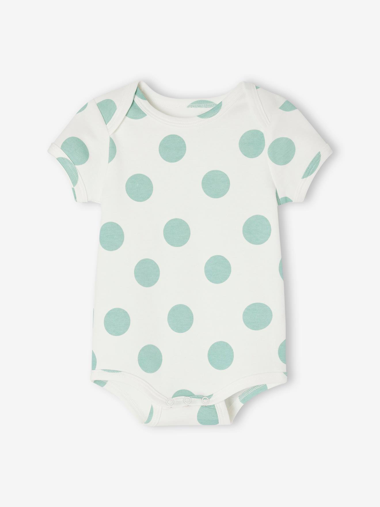 Vertbaudet 3er-Pack mitwachsende Baby Schlupfbodys, Bio-Baumwolle Oeko-Tex - pack hellblau künstler