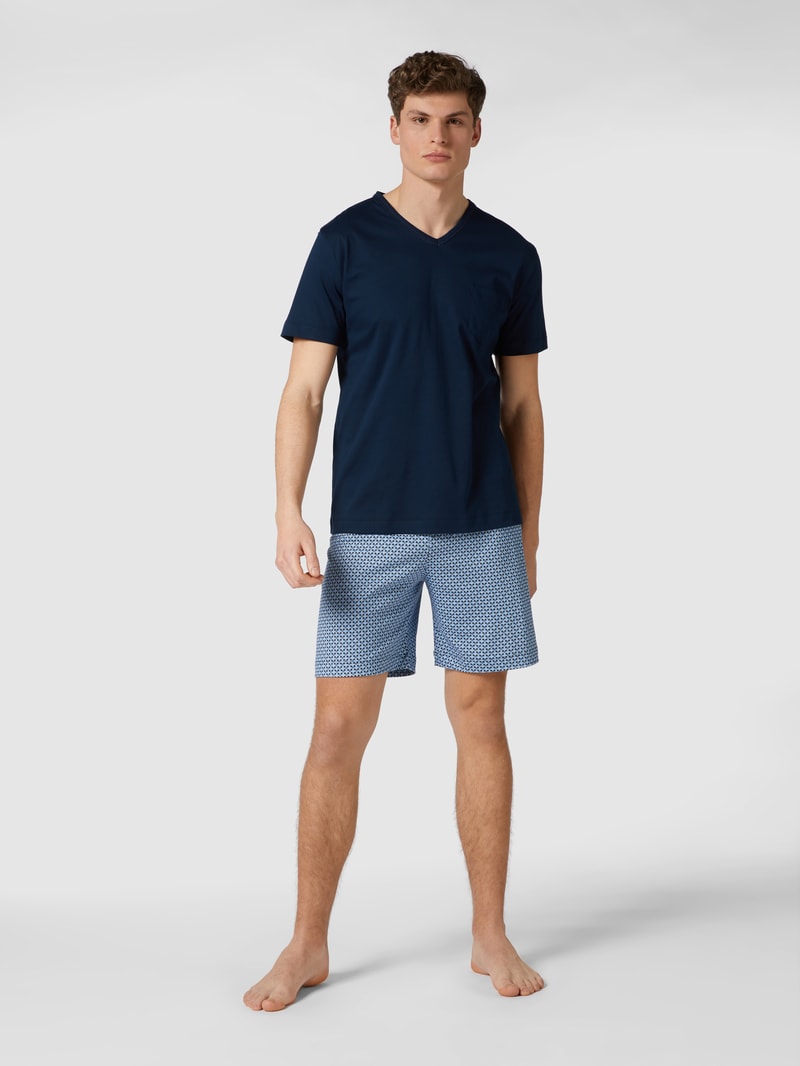Regular Fit Pyjama aus Baumwolle in dunkelblau