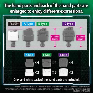 30mm 1/144 Option Parts Set 12 (Hand Parts / Multi-Joint)