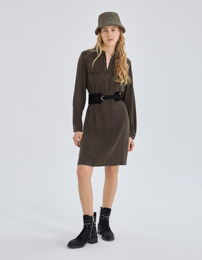 Robe lichen jacquard motif army vibes Femme