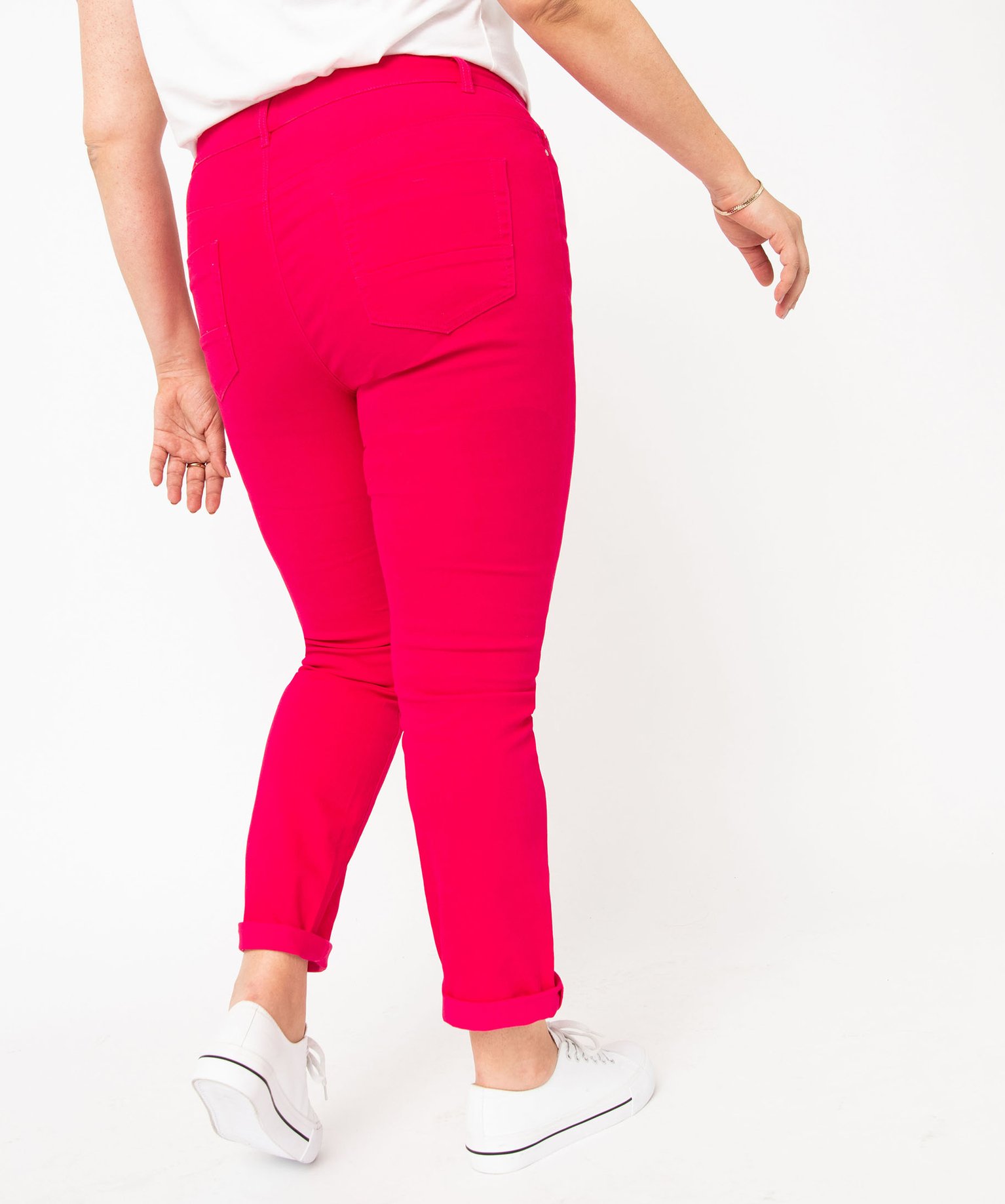 Pantalon femme grande taille coupe Regular rose | GEMO