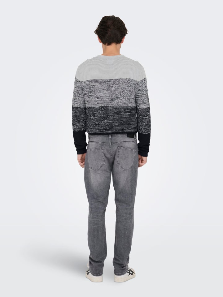 Only&Sons Regular Jeans Denim Hose 5-Pocket ONSWEFT in Hellgrau günstig kaufen