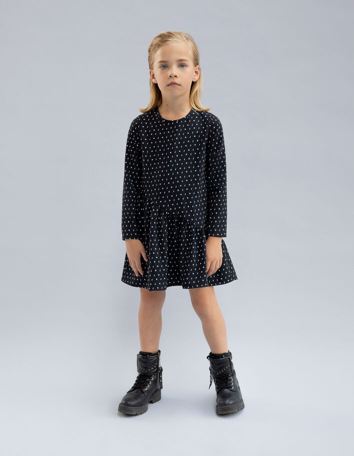 Robe 2-en-1 imprimé minimaliste avec gilet fille