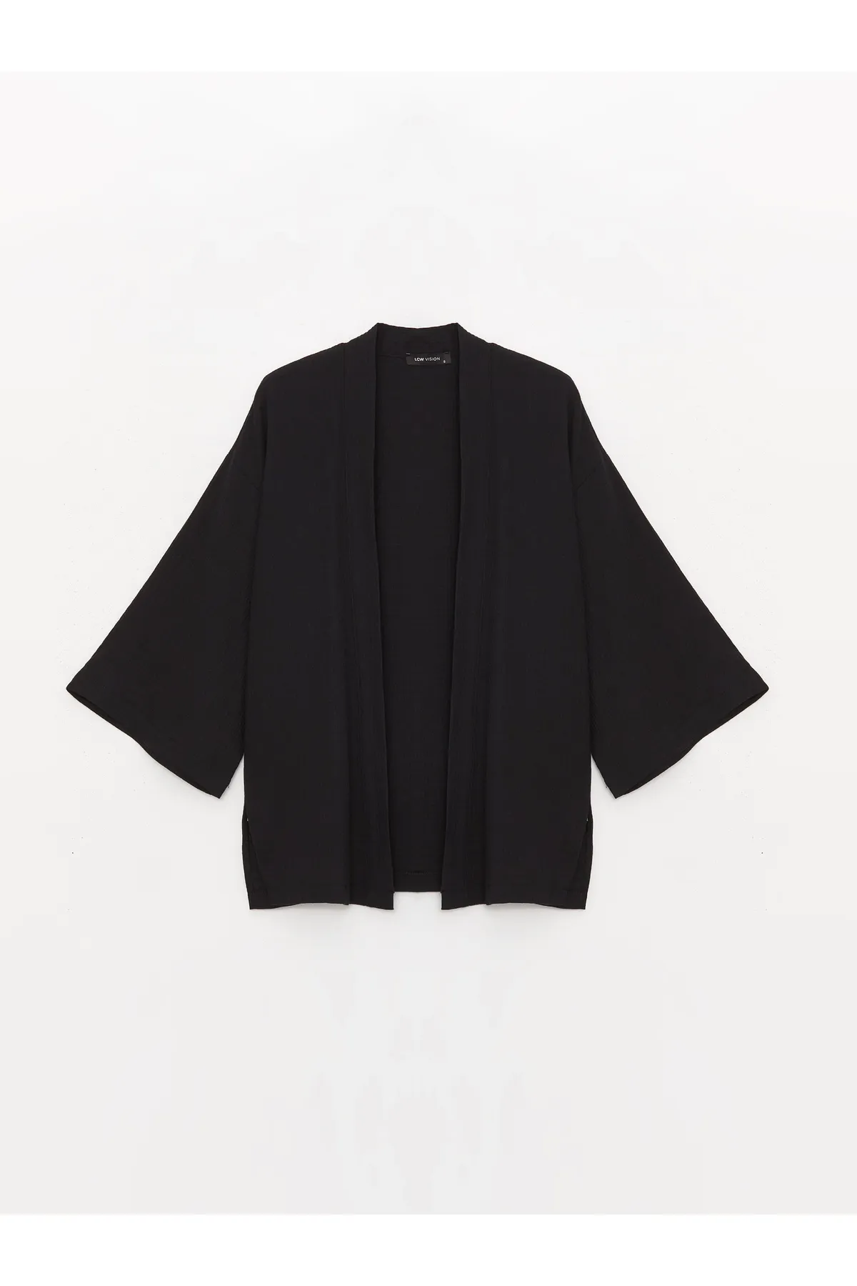LC Waikiki  Damen-Kimono aus einfarbigem Musselin mit Schalkragen