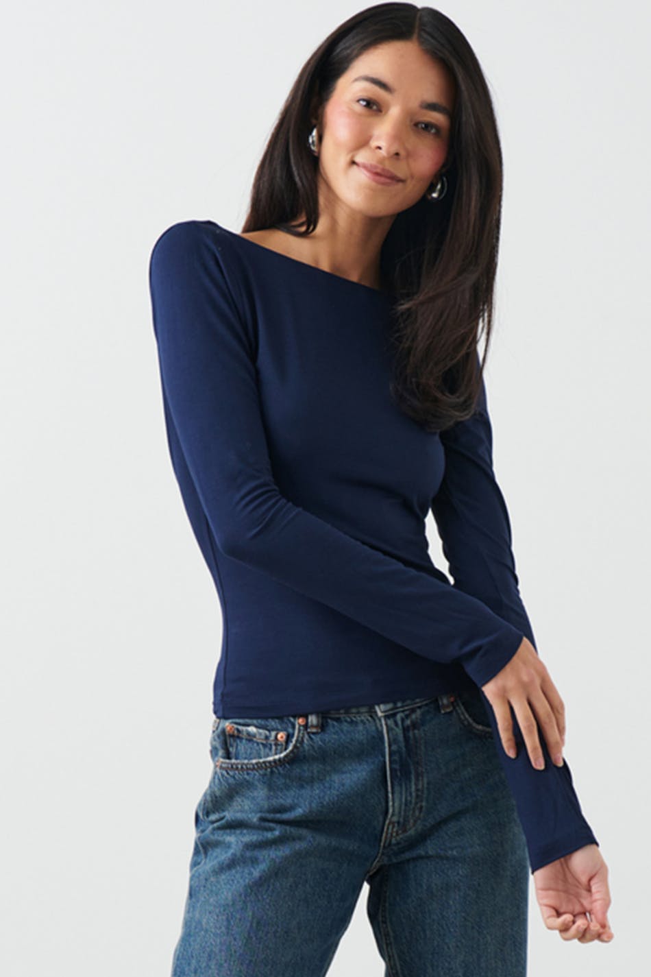 Soft touch ls low back top