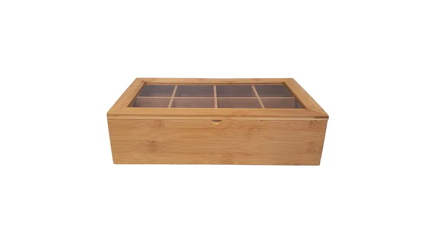 TRENDSHOP Teebeutelbox Bambus 33,5x20cm