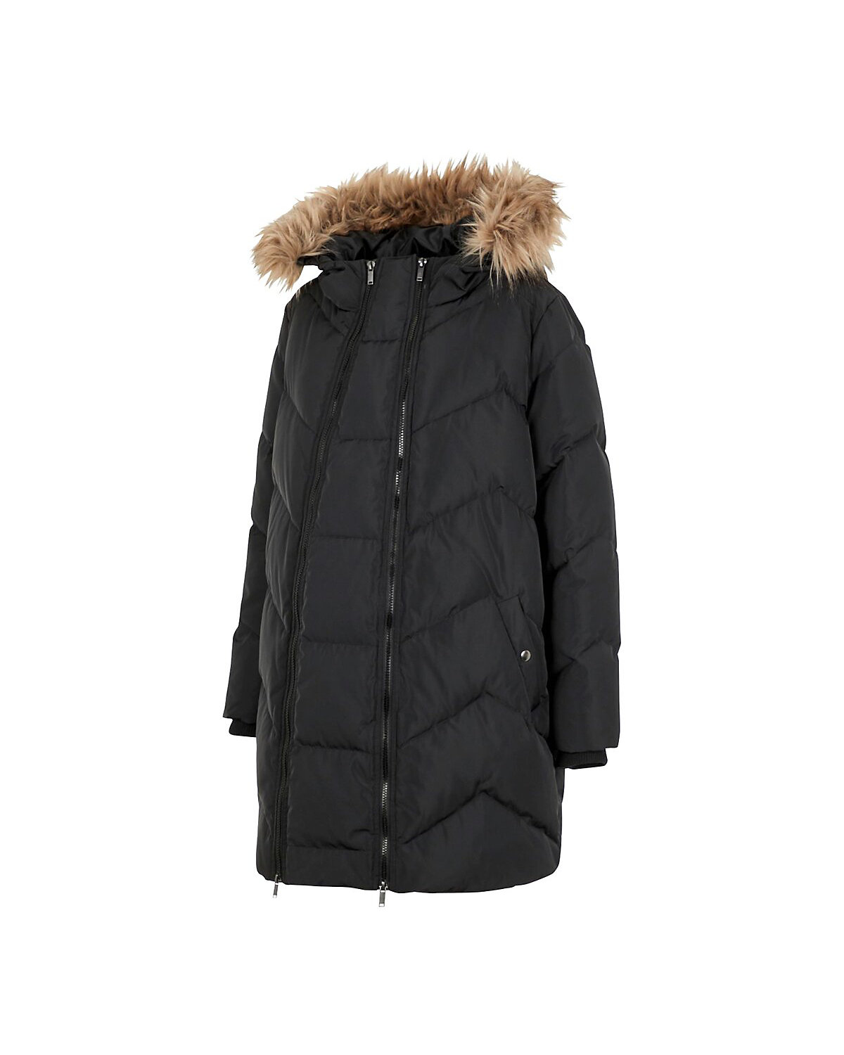 Umstands-Daunenmantel Sicilia 2in1 mit Fake Fur aus recyceltem Polyester