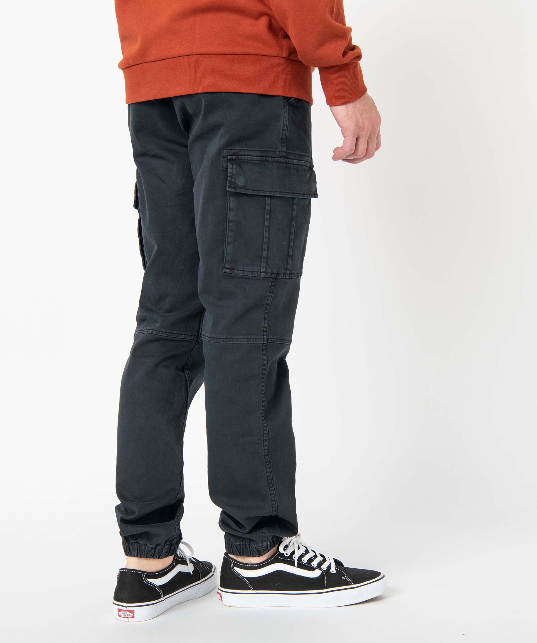 Pantalon homme cargo coupe Straight noir | GEMO