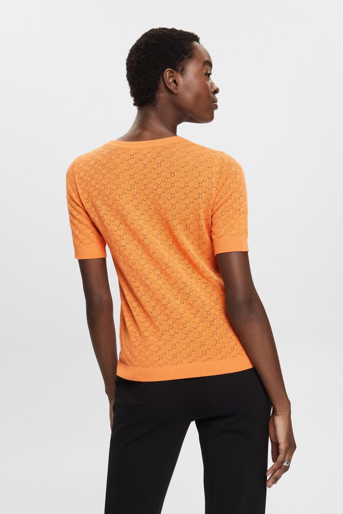 Kurzärmliges Pointelle-Shirt
