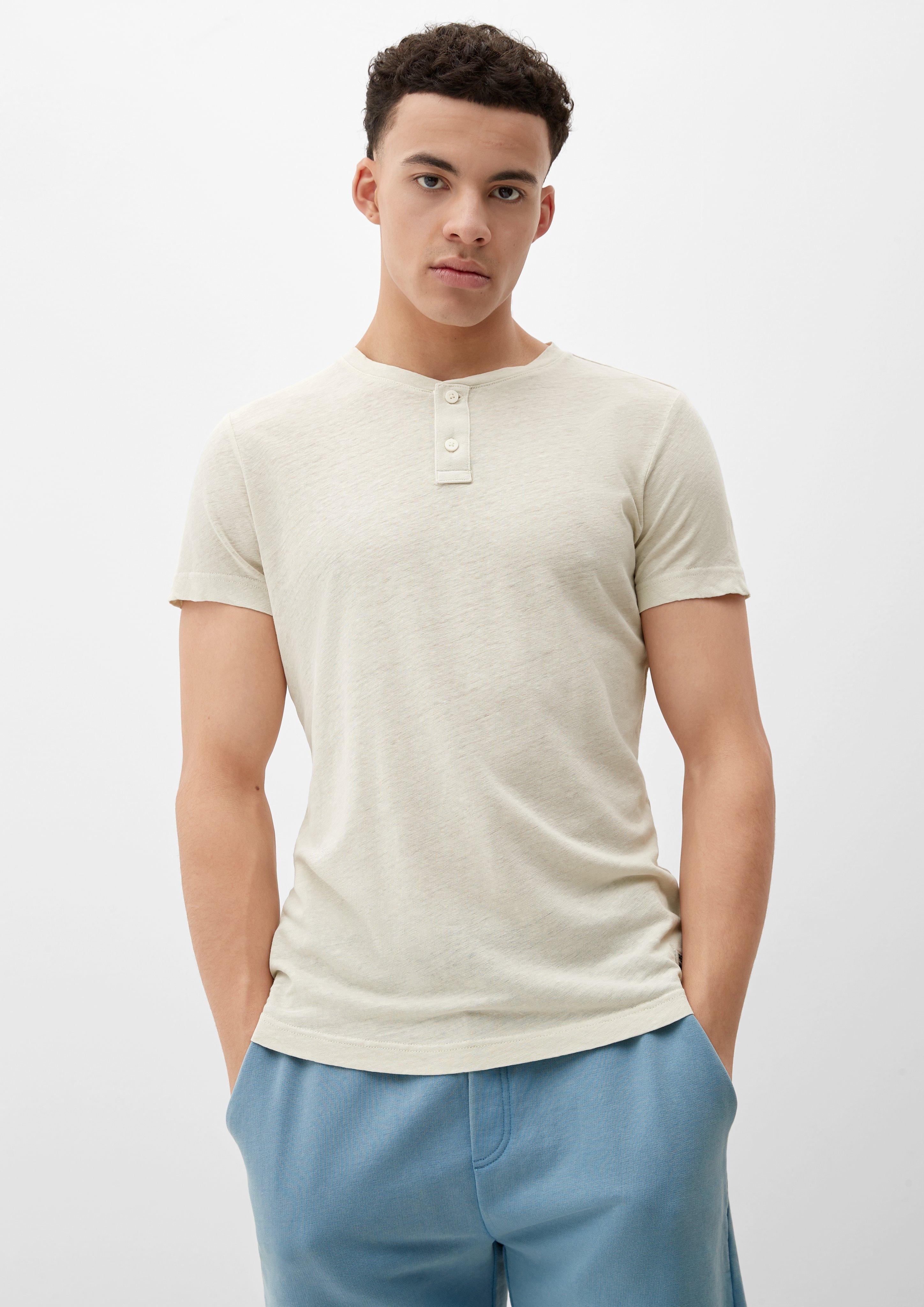 Henley-Shirt aus Leinenmix  2130378-8000