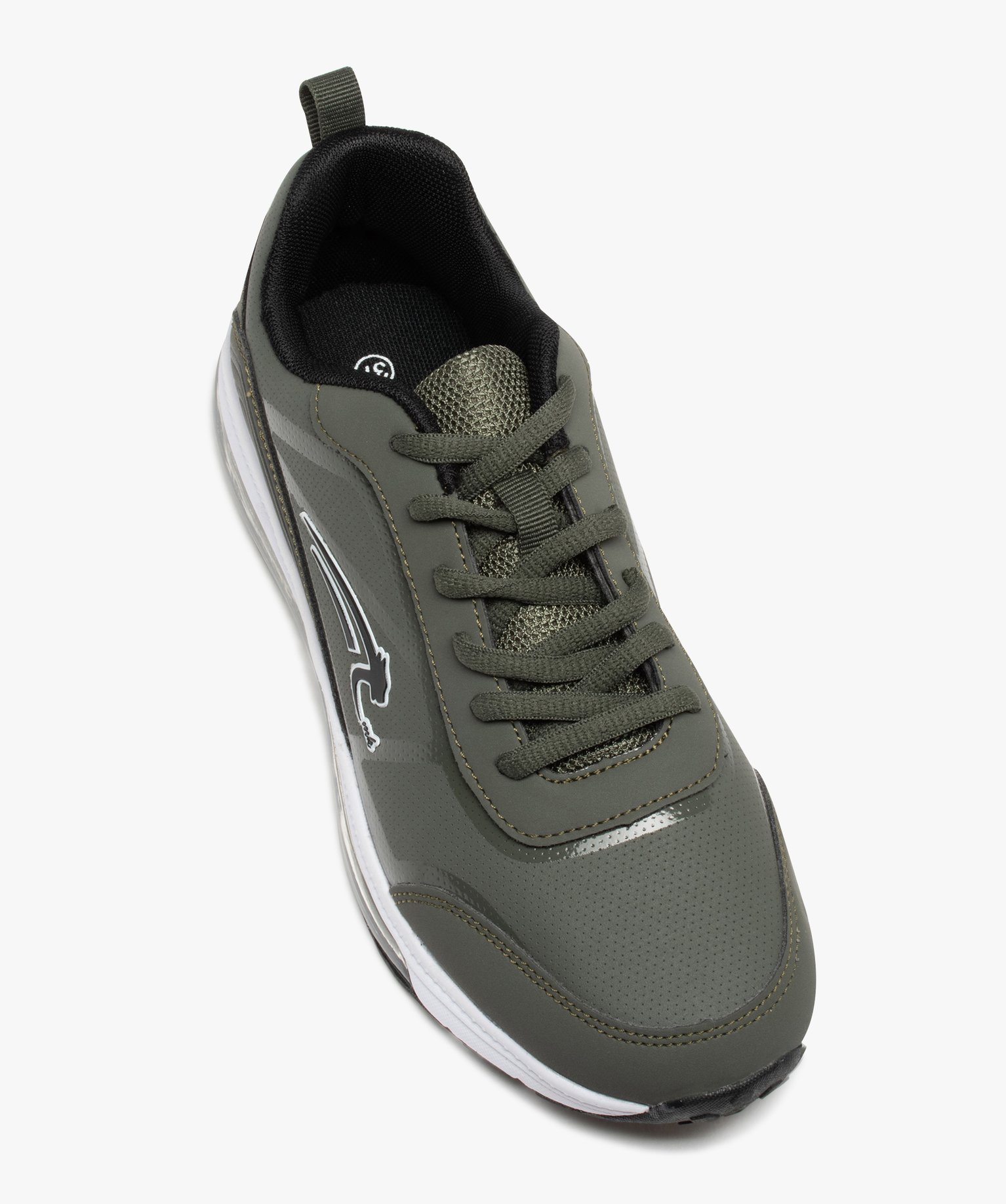 Baskets Garçon unies à semelle bulle d’air - Airness kaki | GEMO
