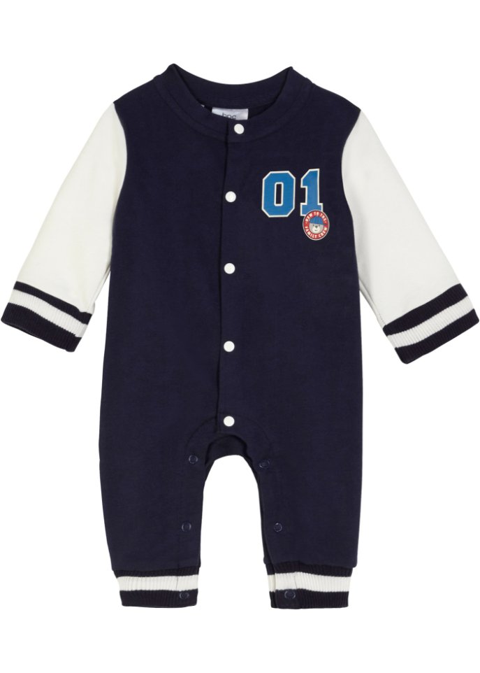 Baby Sweat-Jumpsuit aus Bio-Baumwolle