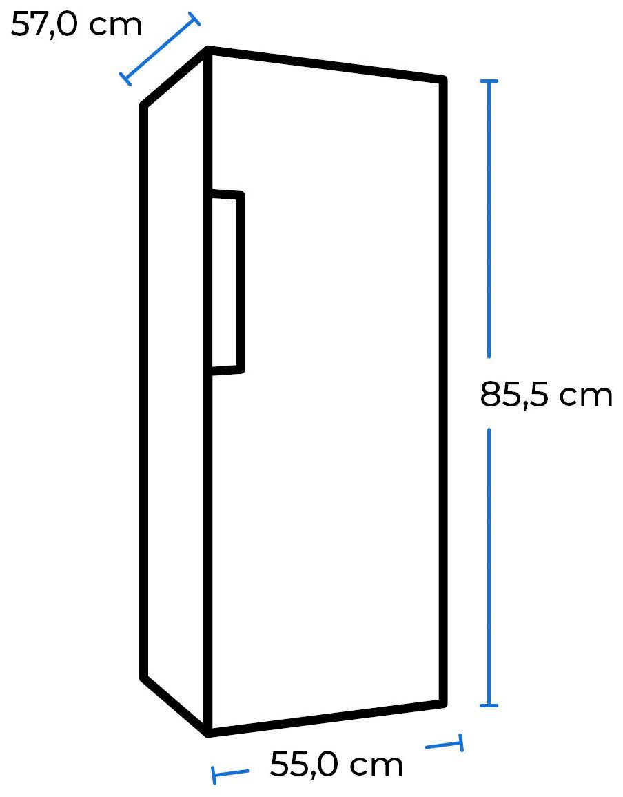 exquisit Kühlschrank KS16-4-HE-040E inoxlook, 85,5 cm hoch, 55,0 cm breit