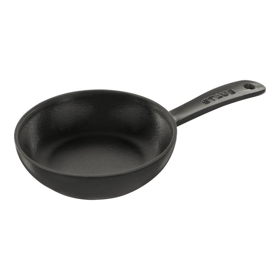 Bratpfanne 16 cm, Gusseisen, Schwarz