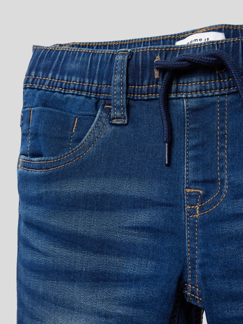 Jeans mit elastischem Bund Modell 'ROBIN' in dunkelblau