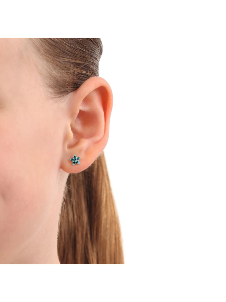 Amor Ohrstecker Silber 925, rhodiniert in Türkis günstig kaufen onesize