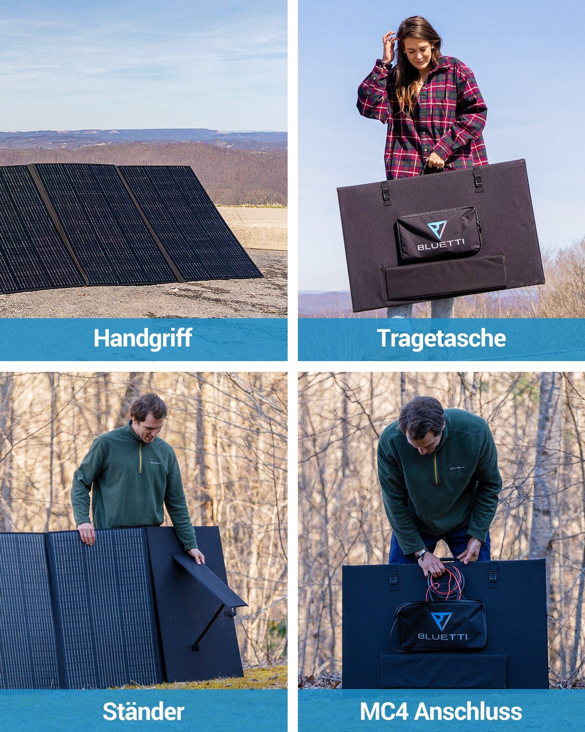 BLUETTI Solaranlage PV350 350W Solarpanel, (1-St), IP65 Wasserdicht